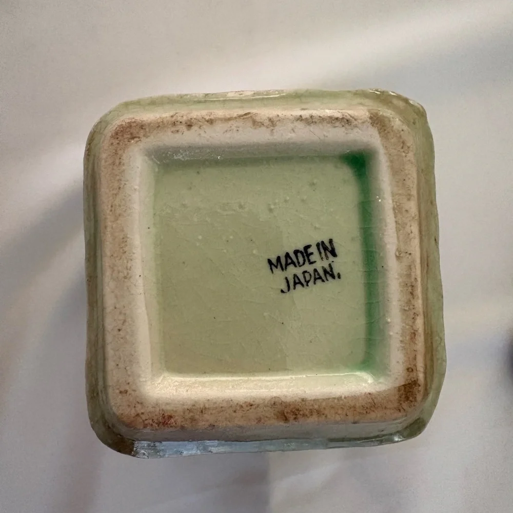 Vintage Japanese Green Ceramic Spice Canister Set - 4 Piece - Picture 8 of 10